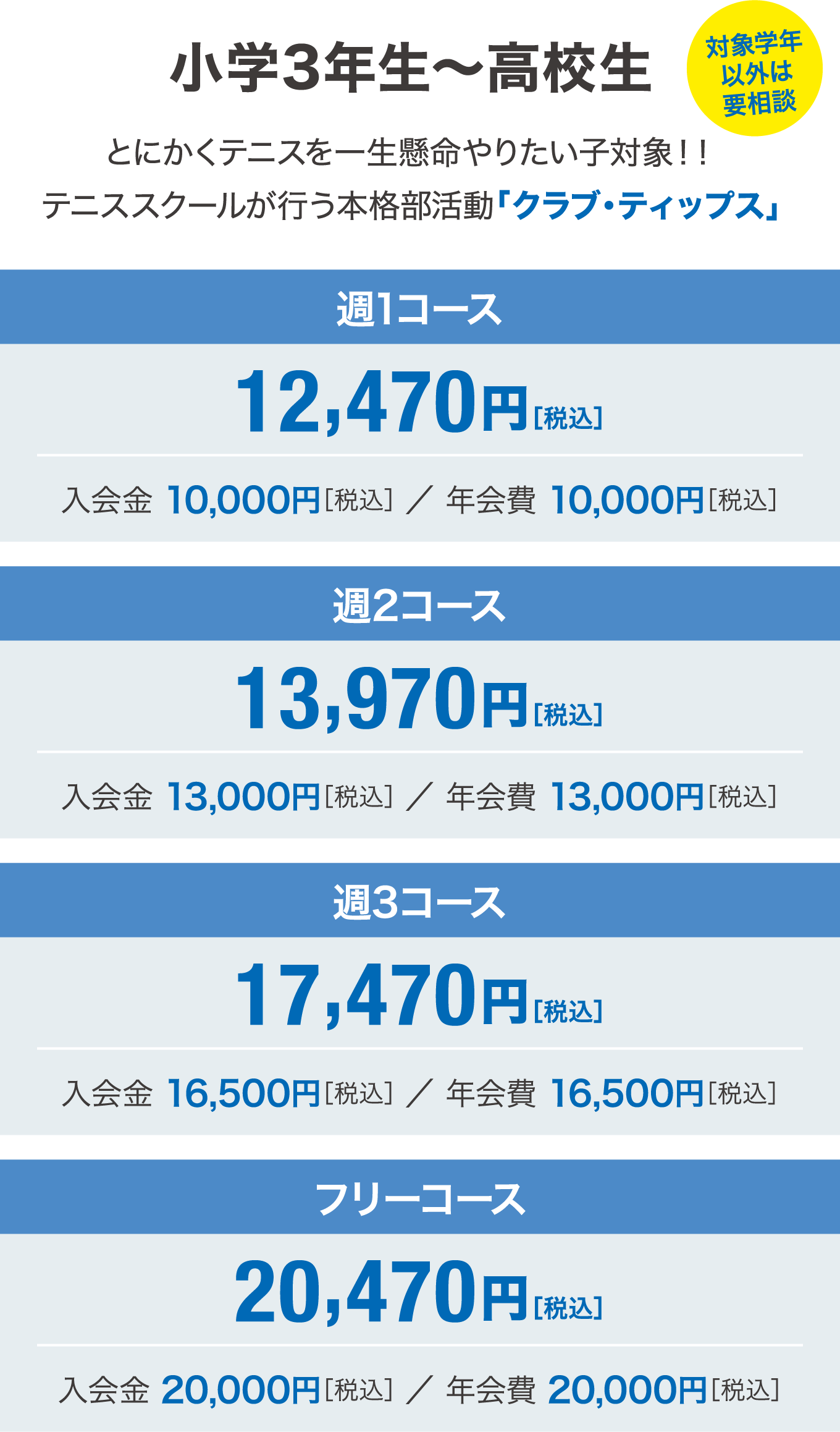 料金表
